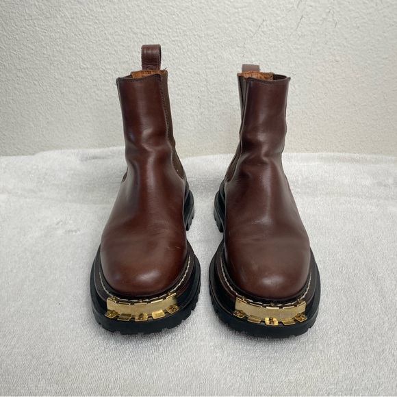 Sandro Shoes - Sandro Paris Women's Brown Leather Chelsea Combat Boot Size 5.5/6 Streetwear